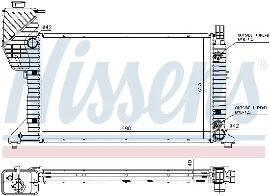 Handler.Part Radiator, engine cooling NISSENS 62686A 6