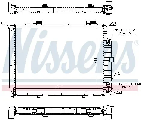 Handler.Part Radiator, engine cooling NISSENS 62689A 5