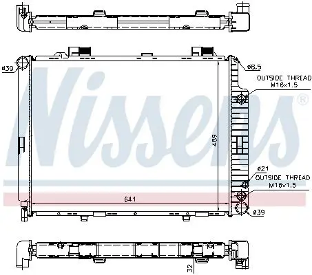 Handler.Part Radiator, engine cooling NISSENS 62691A 5