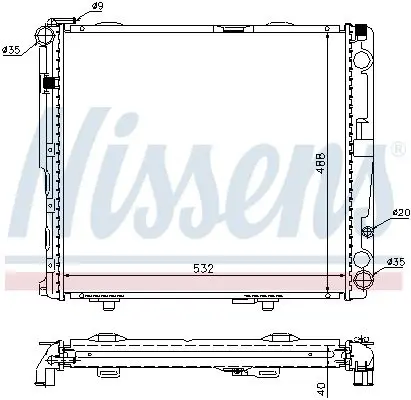 Handler.Part Radiator, engine cooling NISSENS 62696A 5