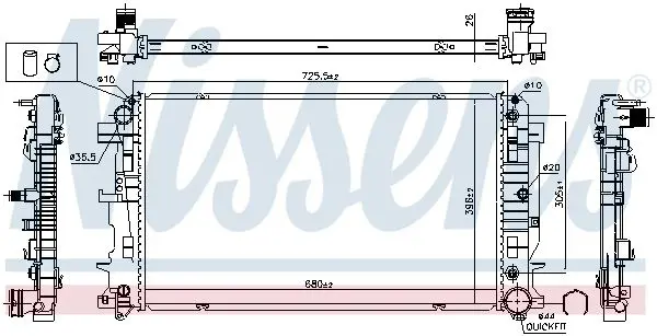 Handler.Part Radiator, engine cooling NISSENS 627062 6