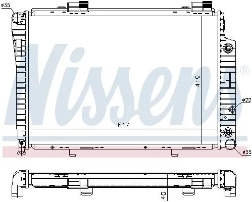 Handler.Part Radiator, engine cooling NISSENS 62749A 5