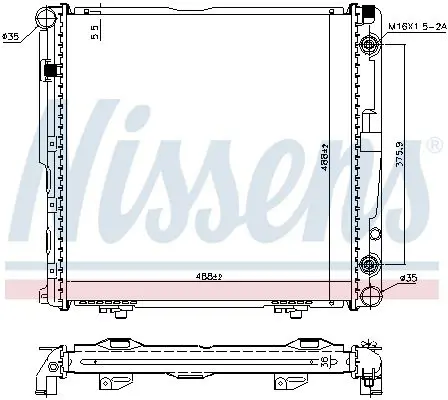 Handler.Part Radiator, engine cooling NISSENS 62751A 5