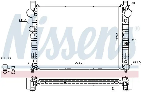 Handler.Part Radiator, engine cooling NISSENS 62771A 5