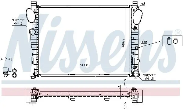 Handler.Part Radiator, engine cooling NISSENS 62774A 6