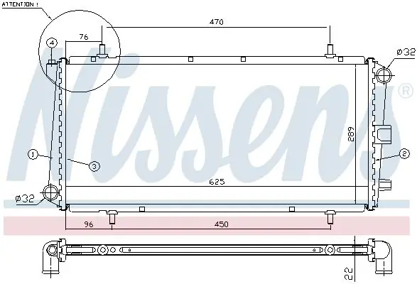 Handler.Part Radiator, engine cooling NISSENS 62785A 6