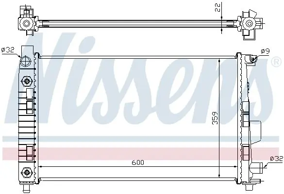 Handler.Part Radiator, engine cooling NISSENS 62781A 5