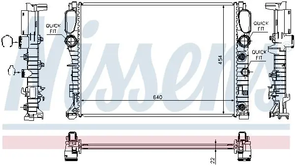 Handler.Part Radiator, engine cooling NISSENS 62792A 6