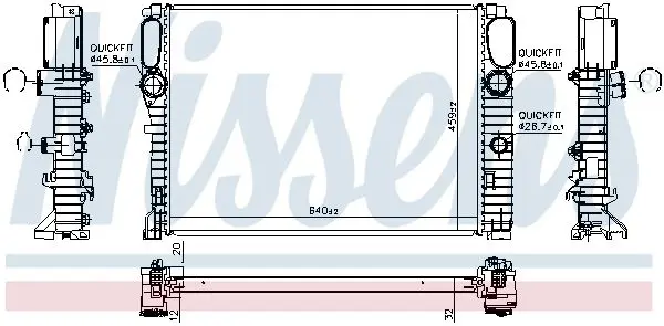 Handler.Part Radiator, engine cooling NISSENS 62797A 6