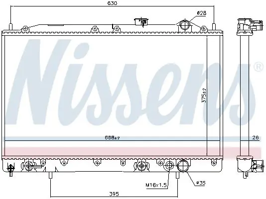 Handler.Part Radiator, engine cooling NISSENS 62835 1