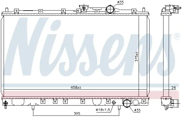 Handler.Part Radiator, engine cooling NISSENS 628431 5