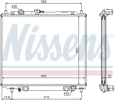 Handler.Part Radiator, engine cooling NISSENS 62852 5