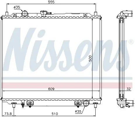 Handler.Part Radiator, engine cooling NISSENS 62853 5