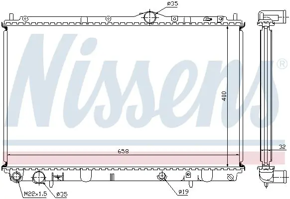 Handler.Part Radiator, engine cooling NISSENS 62858A 5