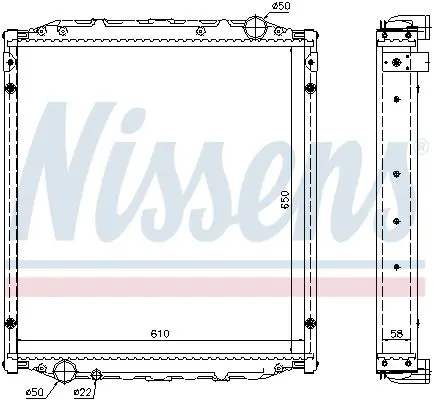 Handler.Part Radiator, engine cooling NISSENS 62876A 1