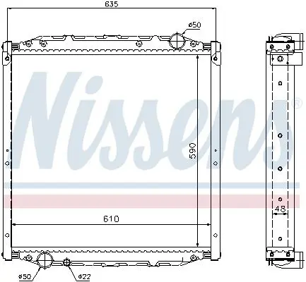 Handler.Part Radiator, engine cooling NISSENS 62880A 1