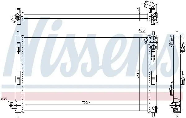 Handler.Part Radiator, engine cooling NISSENS 628952 5