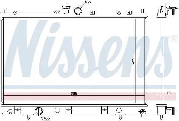 Handler.Part Radiator, engine cooling NISSENS 628964 5