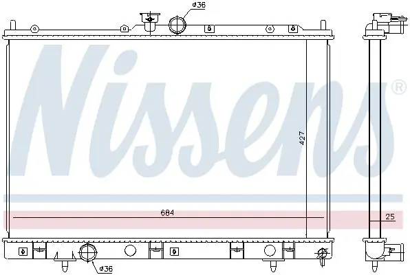 Handler.Part Radiator, engine cooling NISSENS 628972 6