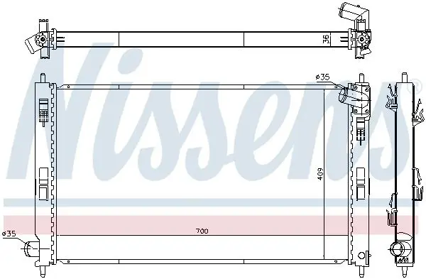 Handler.Part Radiator, engine cooling NISSENS 628969 5