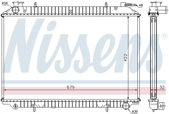 Handler.Part Radiator, engine cooling NISSENS 62908A 5