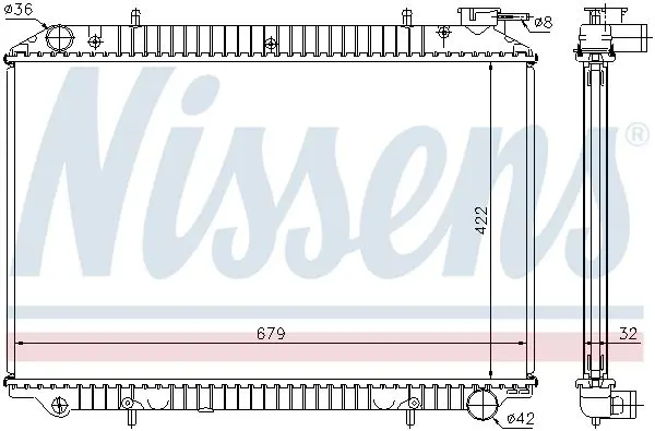 Handler.Part Radiator, engine cooling NISSENS 62921A 5