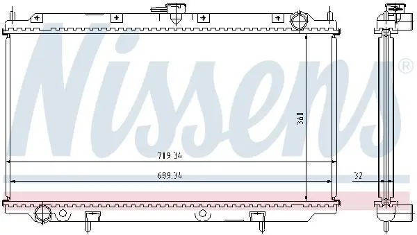 Handler.Part Radiator, engine cooling NISSENS 62923A 5