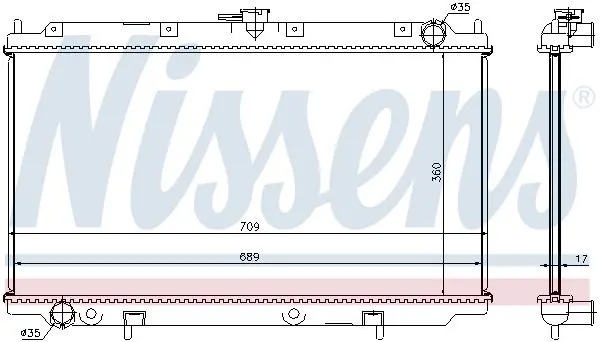 Handler.Part Radiator, engine cooling NISSENS 62927A 6