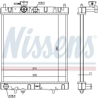 Handler.Part Radiator, engine cooling NISSENS 62954 5