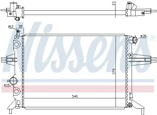 Handler.Part Radiator, engine cooling NISSENS 63005A 5