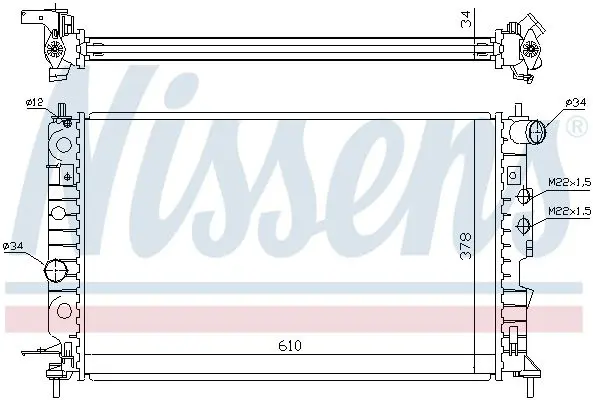 Handler.Part Radiator, engine cooling NISSENS 630121 6