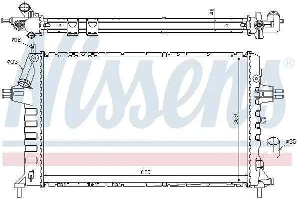 Handler.Part Radiator, engine cooling NISSENS 63021A 5