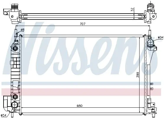 Handler.Part Radiator, engine cooling NISSENS 63023A 5