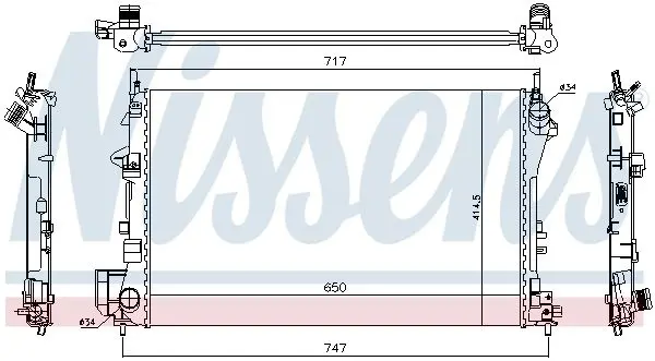 Handler.Part Radiator, engine cooling NISSENS 63024A 5