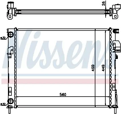 Handler.Part Radiator, engine cooling NISSENS 63025A 5