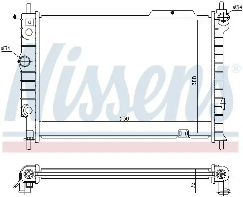 Handler.Part Radiator, engine cooling NISSENS 63059 5