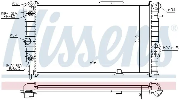 Handler.Part Radiator, engine cooling NISSENS 630641 5