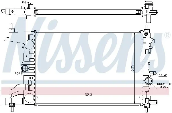 Handler.Part Radiator, engine cooling NISSENS 630725 5