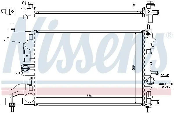 Handler.Part Radiator, engine cooling NISSENS 630727 5