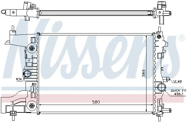 Handler.Part Radiator, engine cooling NISSENS 630728 5