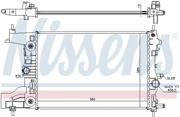 Handler.Part Radiator, engine cooling NISSENS 630729 5