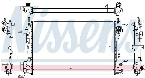 Handler.Part Radiator, engine cooling NISSENS 630742 5