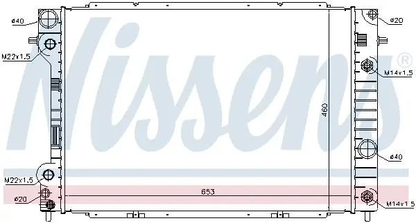 Handler.Part Radiator, engine cooling NISSENS 63075 5