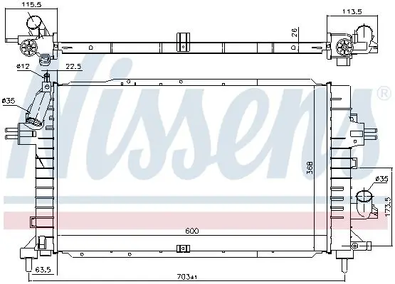 Handler.Part Radiator, engine cooling NISSENS 630752 5