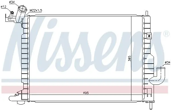 Handler.Part Radiator, engine cooling NISSENS 63082 5