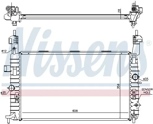 Handler.Part Radiator, engine cooling NISSENS 63096 6