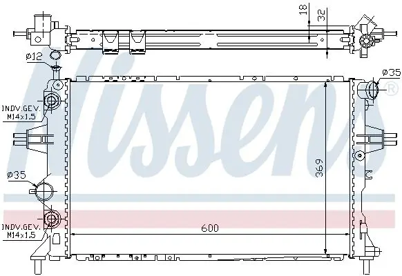 Handler.Part Radiator, engine cooling NISSENS 63247A 5