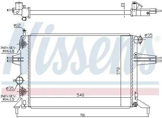 Handler.Part Radiator, engine cooling NISSENS 63248A 6