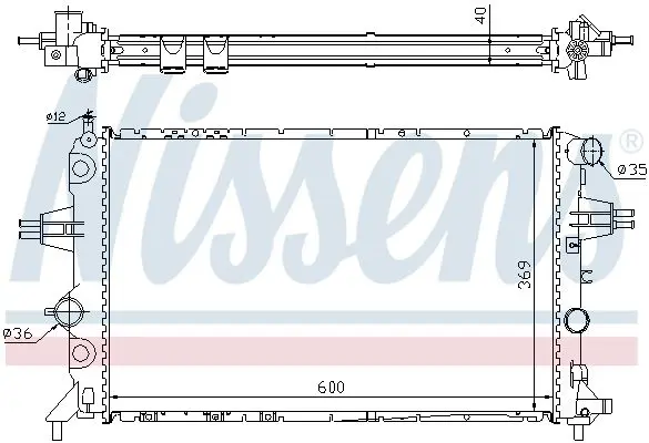 Handler.Part Radiator, engine cooling NISSENS 63249A 5