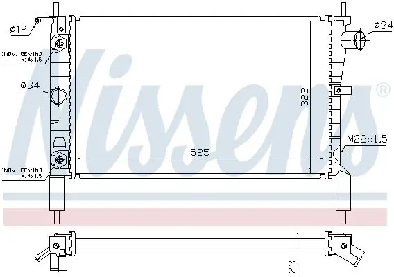 Handler.Part Radiator, engine cooling NISSENS 632831 5